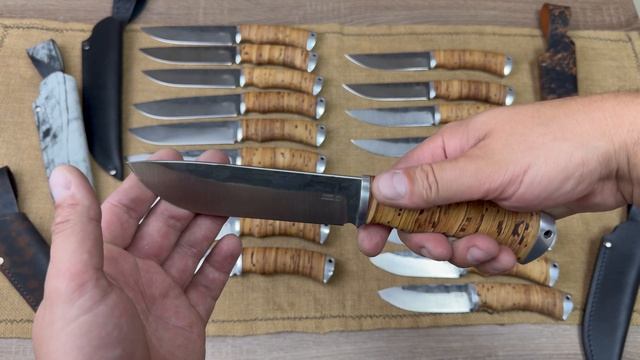 Выставка рабочих ножей из кованой стали Х12мф смотреть онлайн
