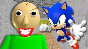 Соник играет в BALDI'S BASICS CLASSIC