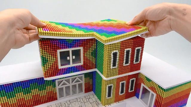 199 дней строительства классный суперзамок-игровая площадка с гигантской водной горкой из магнитных