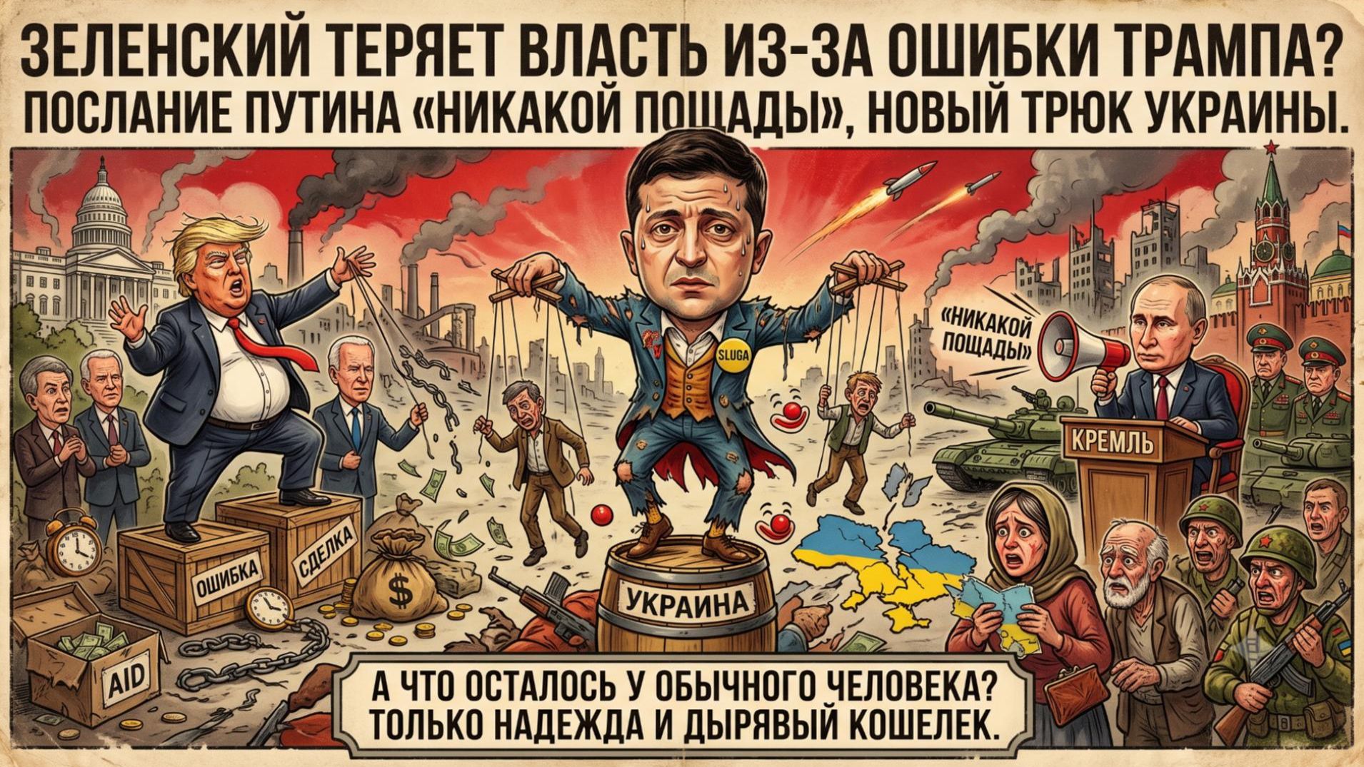 💀 Зеленский лишится власти из-за фатальной ошибки Трампа, Путин зловеще молчит, Украина истерит