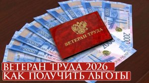 Ветеран труда 2026 как получить льготы и ежемесячные денежные выплаты
