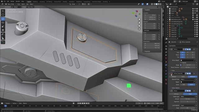 BLENDER Creating the Dune Ornithopter 60_Modeling section_Adding Bevel modifier part 4 смотреть онлайн