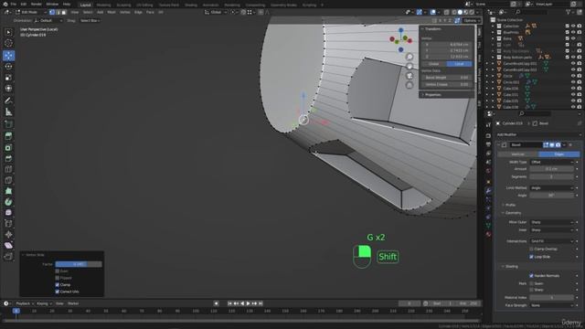 BLENDER Creating the Dune Ornithopter 59_Modeling section_Adding Bevel modifier part 3 смотреть онлайн