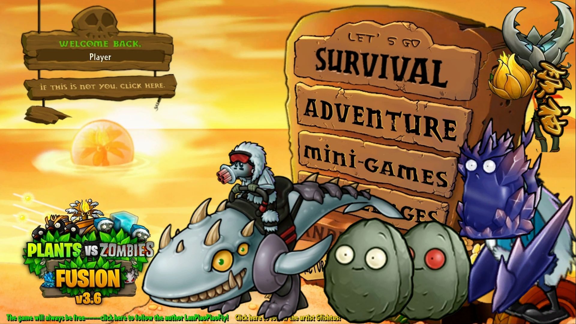 PvZ Fusion 3.6.1 Растения против Зомби Plants vs Zombies смотреть онлайн
