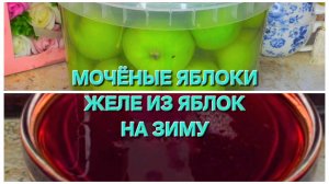 Желе из яблок без загустителя и мочёные яблоки на зиму