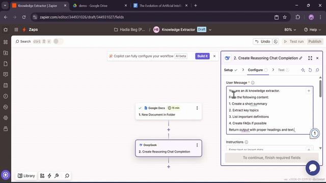 2. 2. AI Knowledge Extraction Workflow with Zapier смотреть онлайн