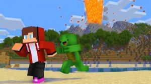 MAIZEN : Escape from Volcanic Island - Minecraft Animation JJ & Mikey