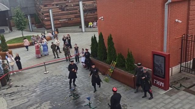 Фланкировка. Рубка шашкой лозы под шапкой.Дни Центрального музея российского казачества. г. Тула