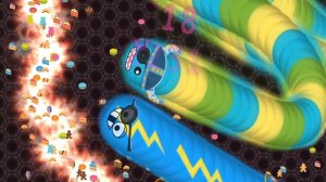 WORMATE  Безумный Червяк Мультфильм Игра клон SLITHER IO И WORMAX IO #20