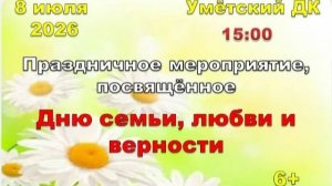День семьи, любви и верности! Праздничный концерт (08.07.2026)