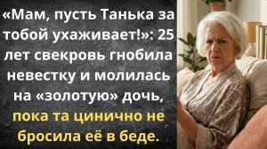 Золотая дочка бросила больную мать | Истории из жизни