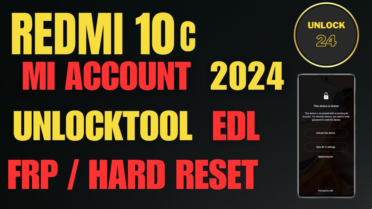 Redmi 10c Mi Account Frp Разблокировка Unlocktool (unlock Tool)