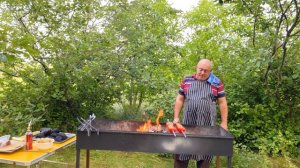 Шашлычок из овощей по домашнему рецепту на природе)Как в старину готовили наши предки...наверное)
