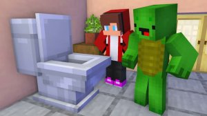 MAIZEN : 24 Hours Toilet Life - Minecraft Animation JJ & Mikey