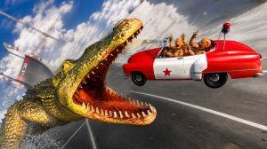 Прыжки машинок в пасть крокодила | Мультфильмы для детей - ? Мир машинок ?