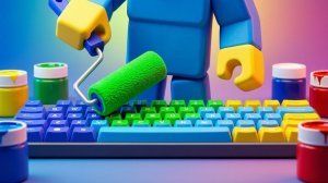 ROBLOX: раскрашиваем клавиатуру плейс!