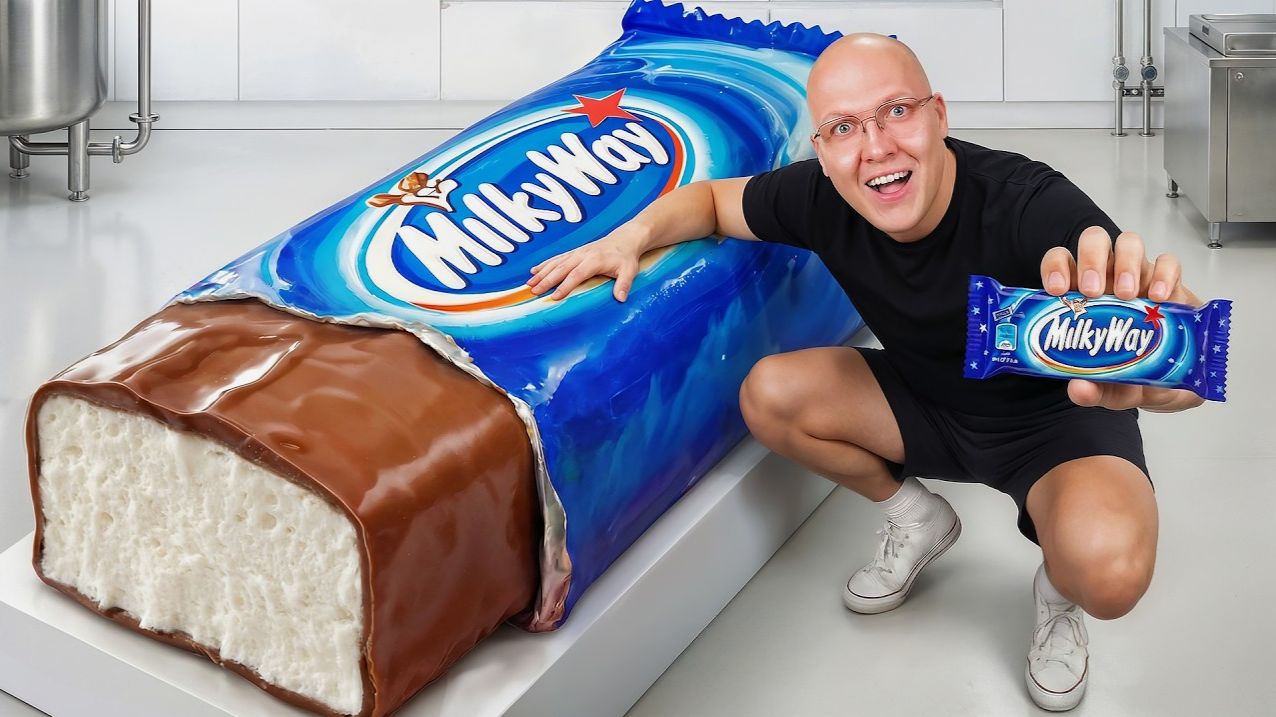 Я СДЕЛАЛ ГИГАНТСКИЙ MilkyWay ВЕСОМ 110 КИЛОГРАММ смотреть онлайн
