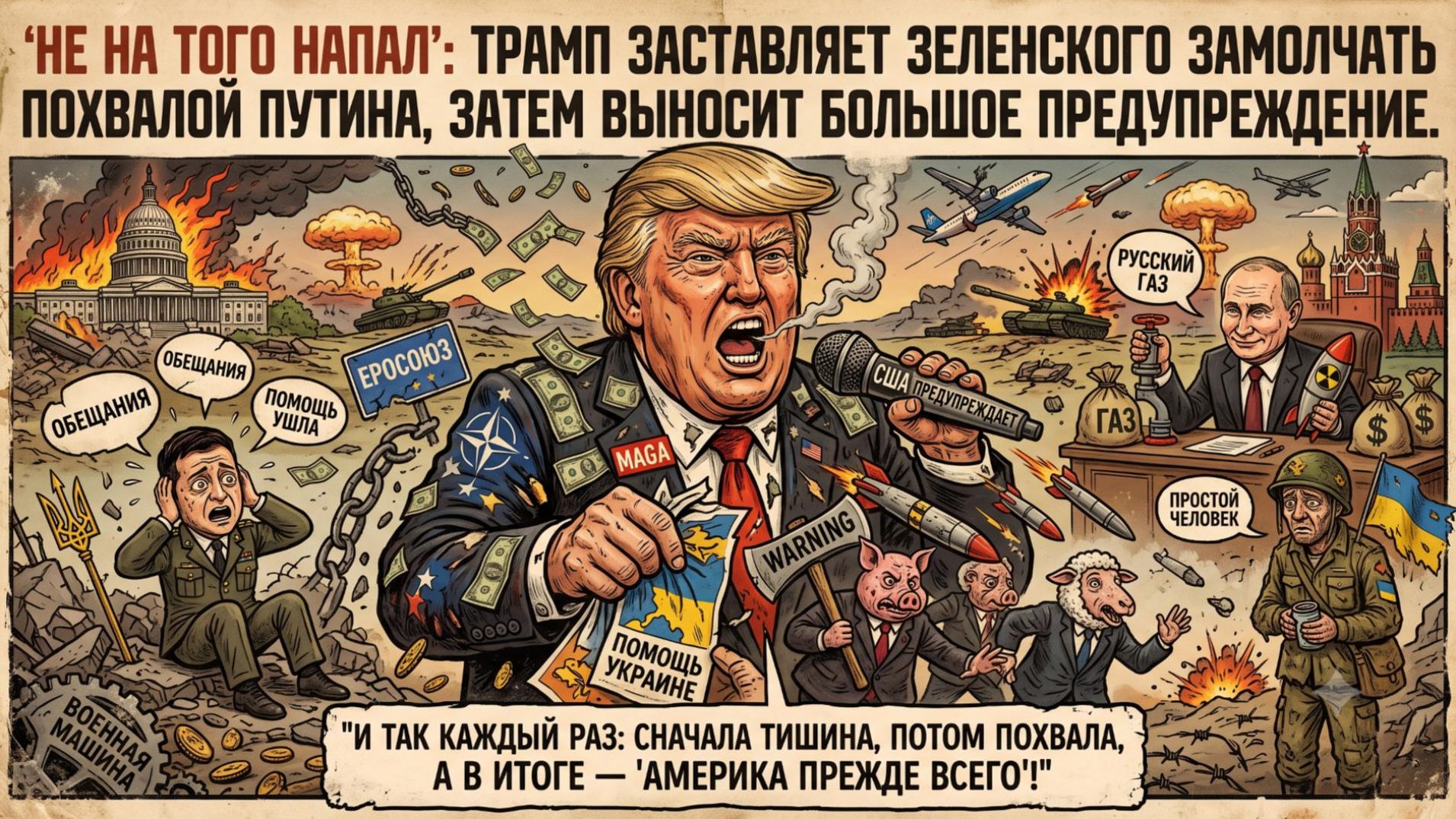 🚨 Трамп уничтожил Зеленского одним словом! Нахвалил Путина и вынес жесткий ультиматум Украине