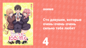 Сто девушек, которые очень-очень-очень сильно тебя любят 4 серия (аниме-сериал, 2023)
