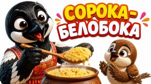 Сорока Ворона кашку варила - Мульт Песенка Потешка для малышей