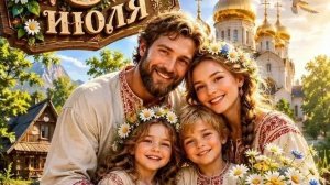 С днём семьи, любви и верности. Шикарная музыкальная открытка.