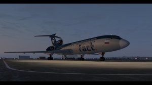 FSX / Ту-154 / VATSIM / Екатоеринбург / Тренировка(влет-круг-посадка).