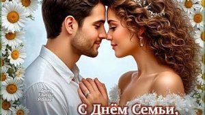 Праздник настоящих чувств. С днём семьи, любви и верности. Роскошная музыкальная открытка.