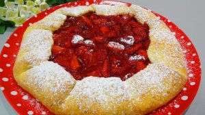 ГАЛЕТА С КЛУБНИКОЙ на творожном тесте! Творожный пирог! Можно с любыми ягодами и фруктами! Вкусно!