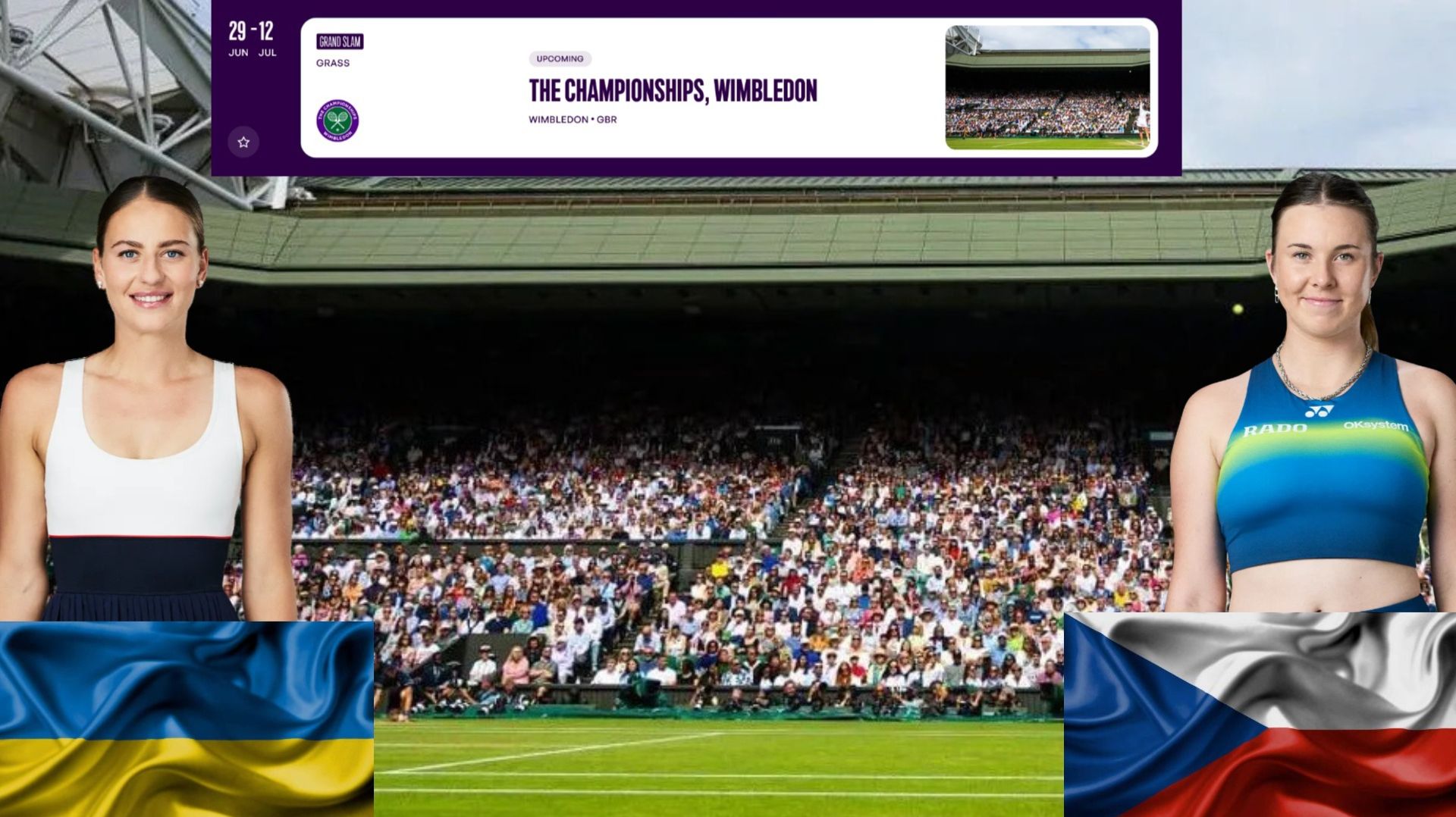 9/07 ⏰17:30 (9) 🇨🇿Линда Носкова - (12) 🇺🇦Марта Костюк/🏆Grand Slam 🇬🇧Уимблдон. 1/2 финала смотреть онлайн