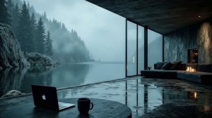 Deep work playlist - Best focus music for productivity and flow state in a foggy cabin