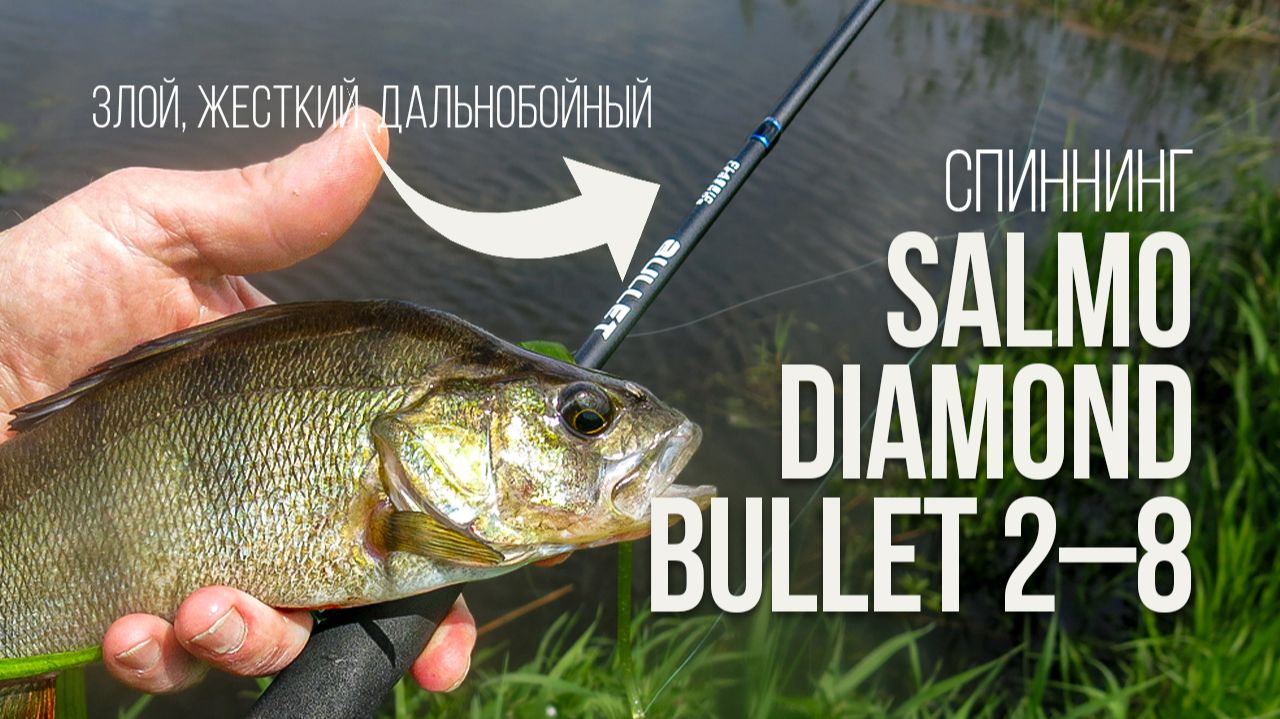 Злой. Жесткий. Дальнобойный. Обзор спиннинга Salmo Diamond BULLET 2–8 (2,1м) S5050-210 смотреть онлайн