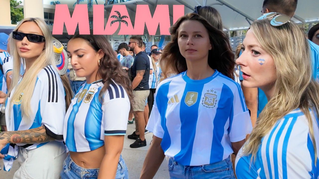 Майами-Бич, FIFA 2026 | Болельщики из Аргентины захватывают Майами!!