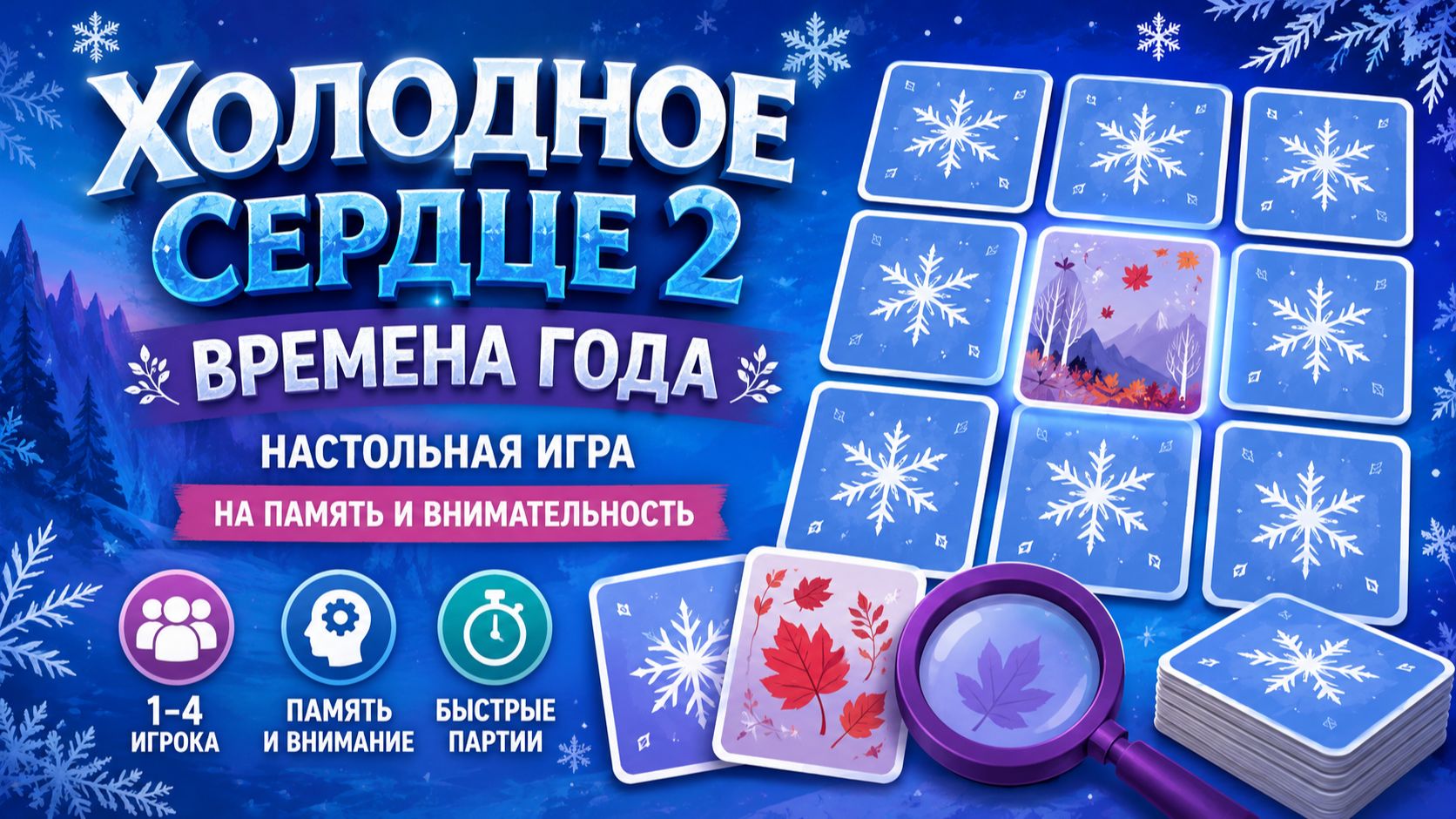 ❄️ Настольная игра «Холодное сердце 2: Времена года» — правила, обзор и как играть
