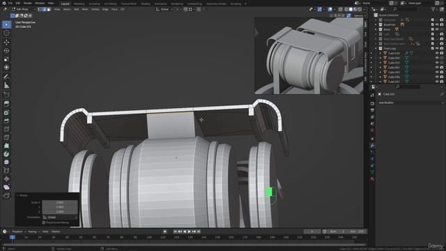 BLENDER Creating the Dune Ornithopter 67_Modeling section_Starting with the front legs part 3 смотреть онлайн