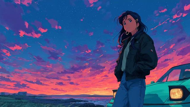 the sky bleeding into night 🌅 ｜ night drive synthwave mix смотреть онлайн