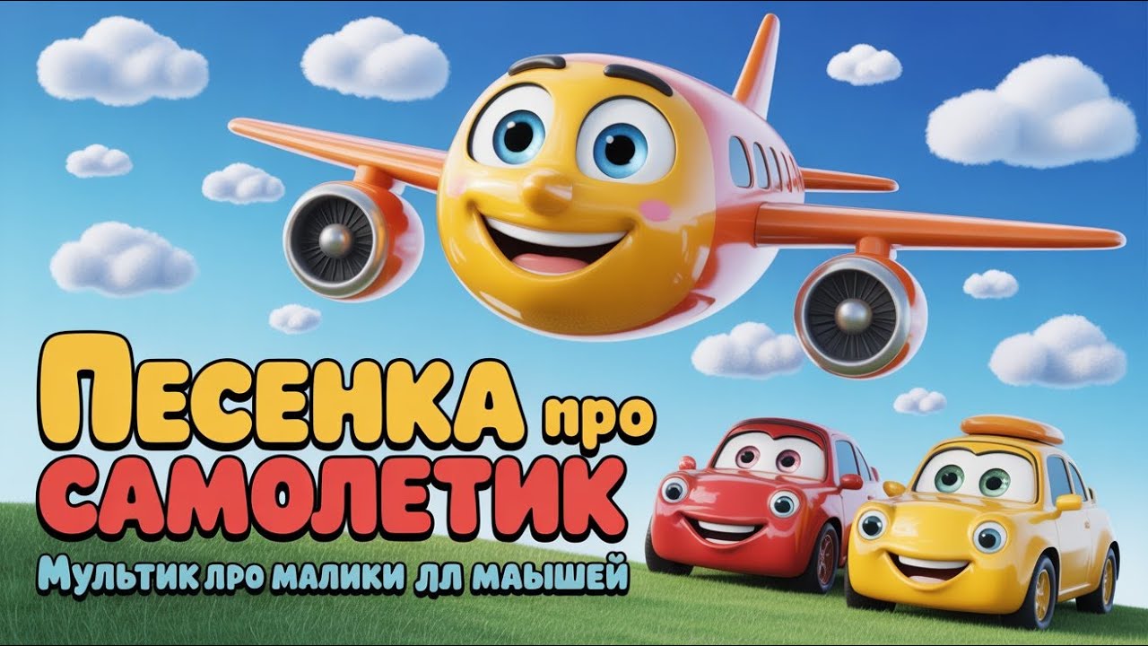 Песенка про САМОЛЁТИК ✈️ Песенка про машинки 🚗 Мультики про машинки для малышей смотреть онлайн