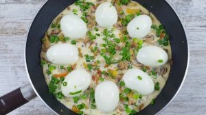 Таких вкусных ЯИЦ я еще не ела! За уши не оттащишь, так ВКУСНО! Простой и легкий завтрак за 10 мин