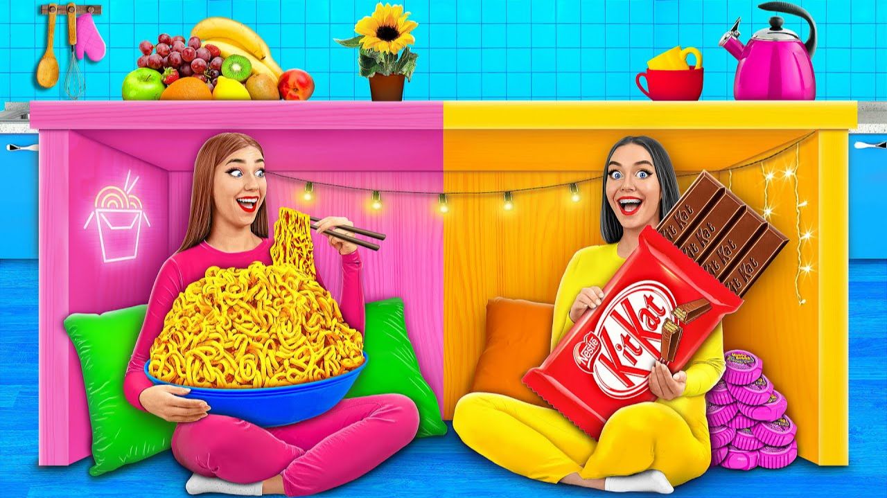 Секретные домики под столом # 24 часа Челлендж c Multi DO Challenge смотреть онлайн