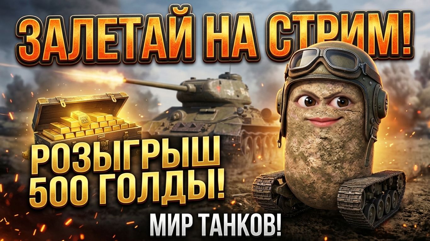 Розыгрыш голды 500! Участвуй! Мир танков натиск дожимаем оборудку и всё, хватит =) смотреть онлайн