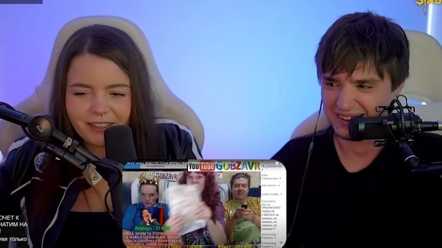 ГОБЗАВР И ЛЮДМУРИК - КАК АННА МЯУ ДАЛА ЛЮДКЕ КЛИКУХУ УЗБЕЧКА | Артемов и Анна Мяу реакция смотреть онлайн