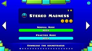 Geometry Dash - Stereo Madness (Все монеты)
