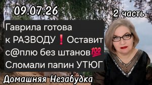 2 часть. Гаврила готова к РАЗВОДУ❗️Оставит с@плю без штанов😱❗️Сломали папин утюг❗️