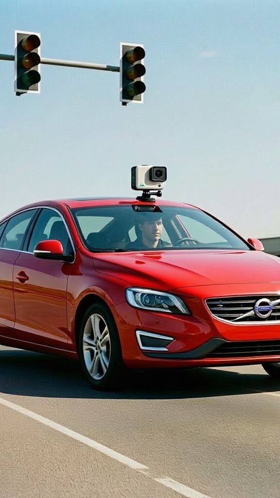 От светофора до светофора от первого лица за рулем Volvo