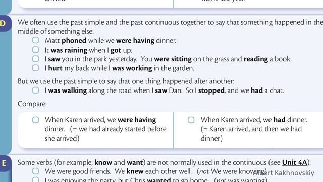 📘 Unit 6 Past Continuous (I was doing) - English Grammar in Use смотреть онлайн