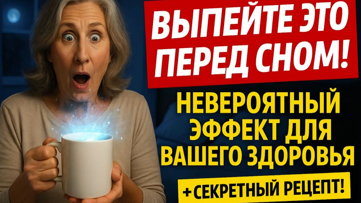 ВЫПЕЙТЕ ЭТО ПЕРЕД СНОМ — И ВАШЕ ТЕЛО СКАЖЕТ СПАСИБО! УДИВИТЕЛЬНЫЙ ЭФФЕКТ, КОТОРЫЙ ВАС ШОКИРУЕТ