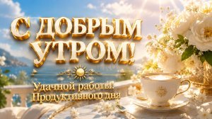 Доброе утро женщине — красивая открытка с самыми нежными словами 🌸