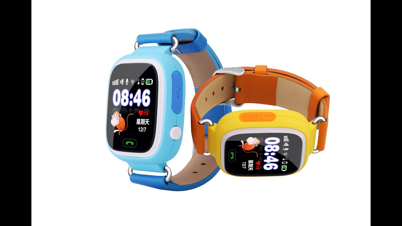 GPS smart watch детские часы Q90 с Wifi сенсорный экран смотреть онлайн