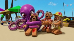 Дочку Еву УКУСИЛ ОСЬМИНОГ🐙В БРУКХЕЙВЕН РП🏡В ROBLOX