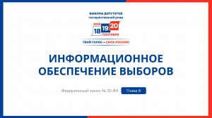 Информационное обеспечение выборов