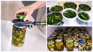 Законсервировала на зиму 30 кг огурцов! Новая закаточная машинка.